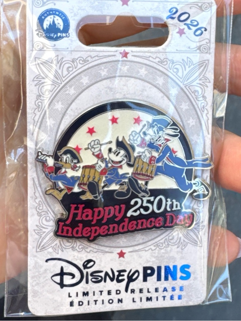 2026 Disney Parks Independence Day 250th America Mickey LR Pin
